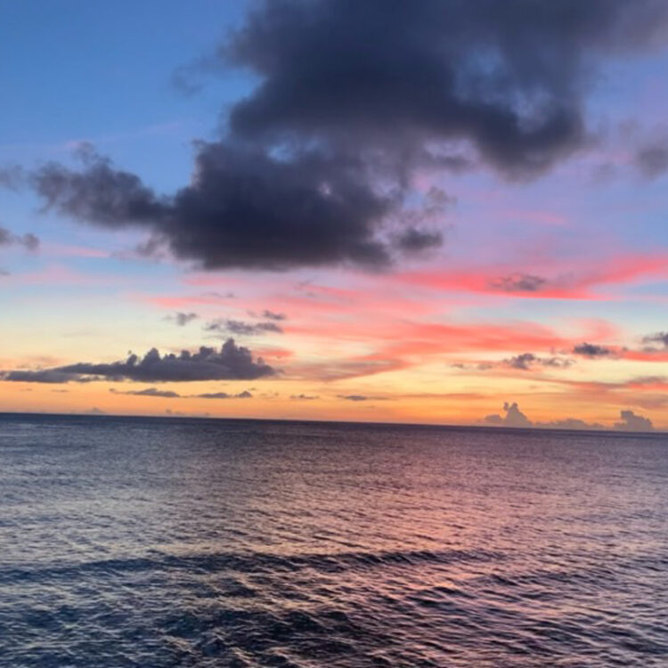 北谷の夕焼け