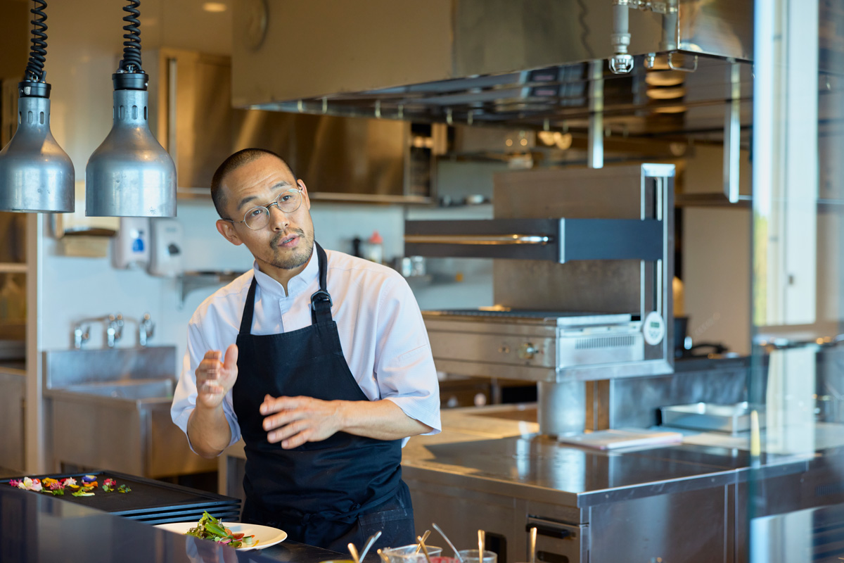 沖縄のAlo Edesseのシェフの山中さん