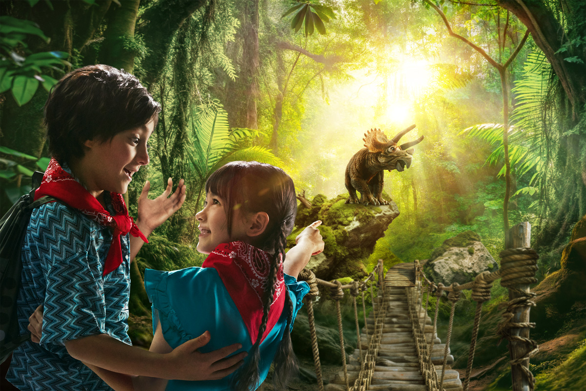 沖縄のジャングリアのアトラクションFINDING DINOSAURS（ファインディング ダイナソーズ）