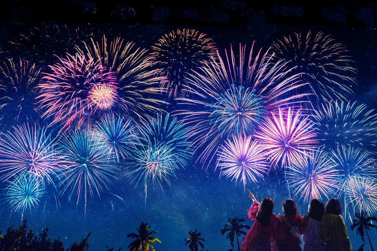 沖縄のジャングリアのアトラクションJUNGLIA“ HANABI”（ジャングリア ハナビ）