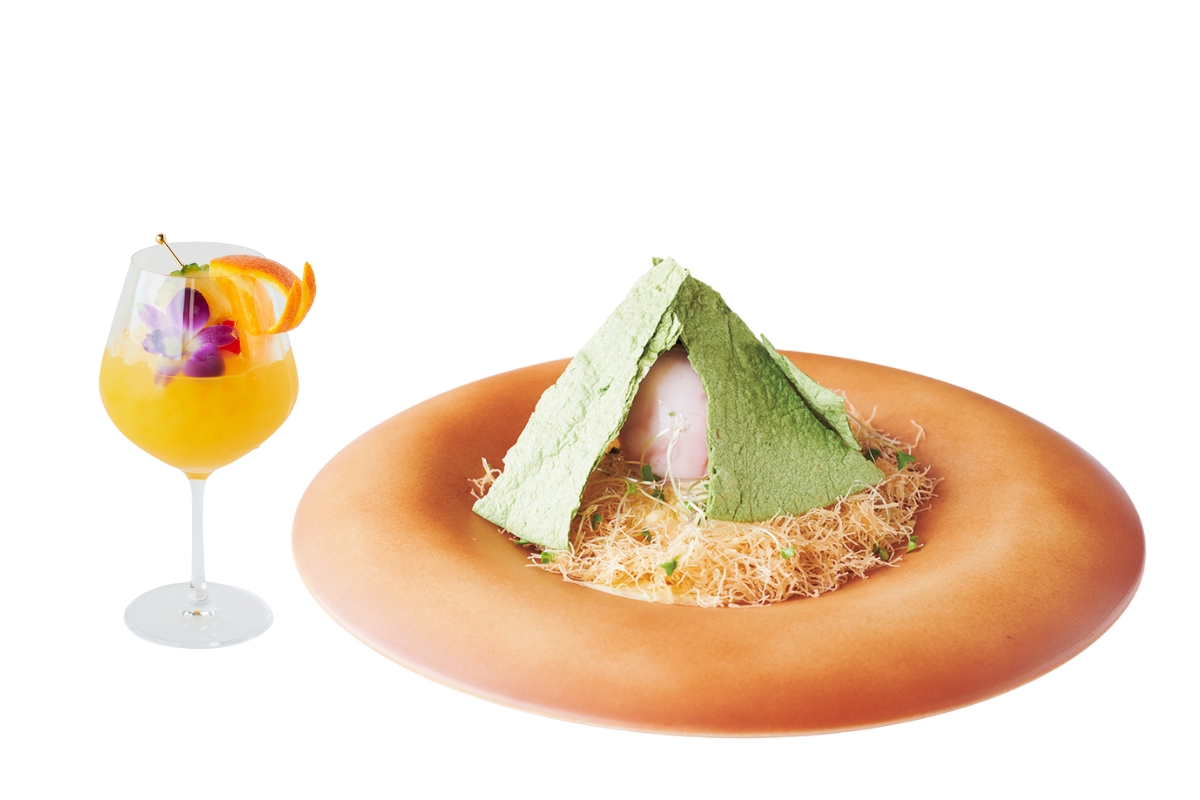 沖縄のジャングリアのカフェ〈PANORAMA DINING（パノラマ ダイニング）〉のドリンクとフード