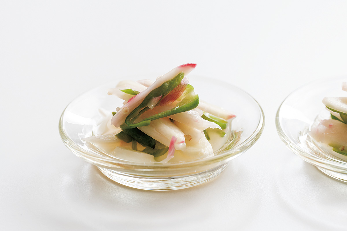 「ししとうと新しょうがのアチャール」