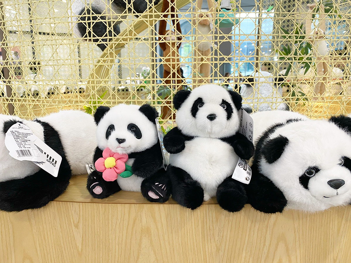 成都ジャイアントパンダ繁殖研究基地のお土産コーナー