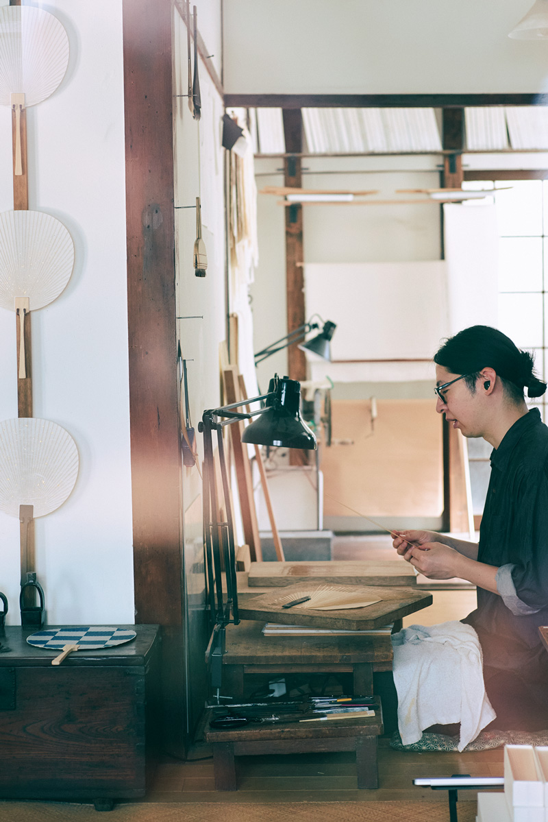 京都の蜂屋うちわ職店