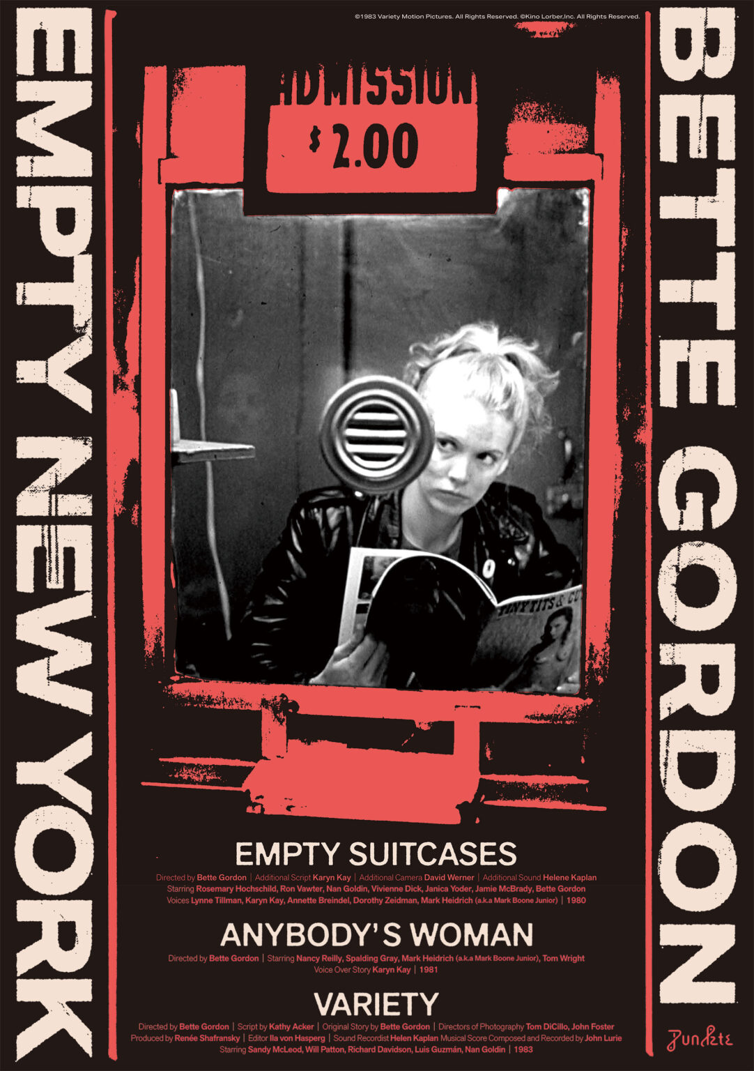 プンクテ企画の特集上映「ベット・ゴードン エンプティ ニューヨーク」ポスタービジュアル。劇場で掲示する場合には邦題の入ったステッカーを貼りつけられる仕様 デザイン:加藤華林 プンクテ企画の特集上映「ベット・ゴードン エンプティ ニューヨーク」ポスタービジュアル。劇場で掲示する場合には邦題の入ったステッカーを貼りつけられる仕様 デザイン:加藤華林