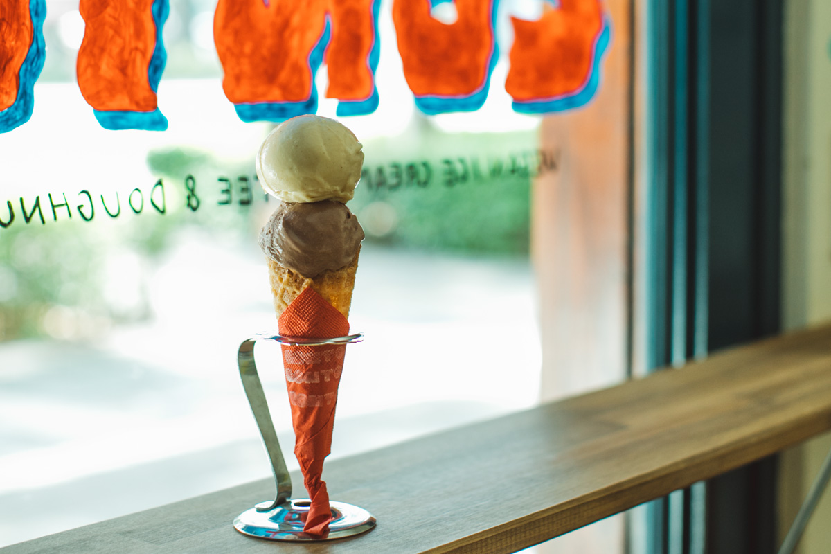 熊本の人気店が集合した個性派スタンドで、無添加アイスクリームを。〈CONTO〉