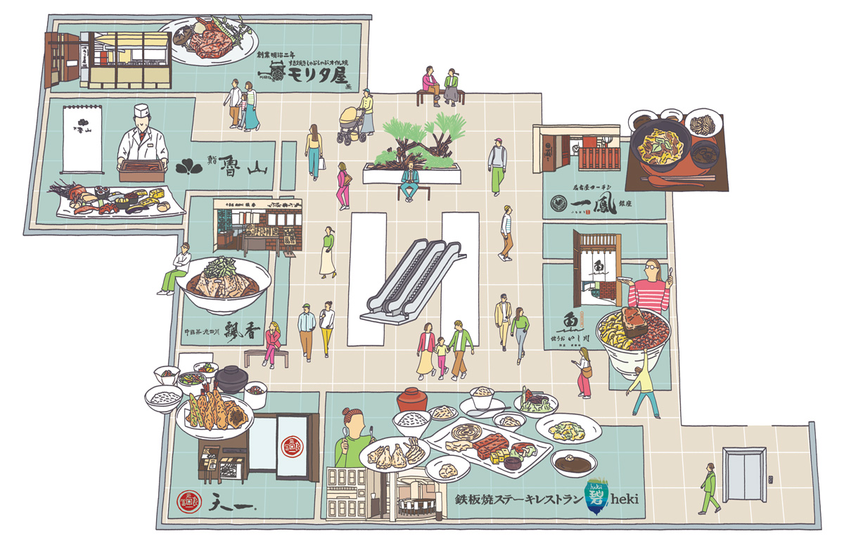 銀座三越12階のイラスト