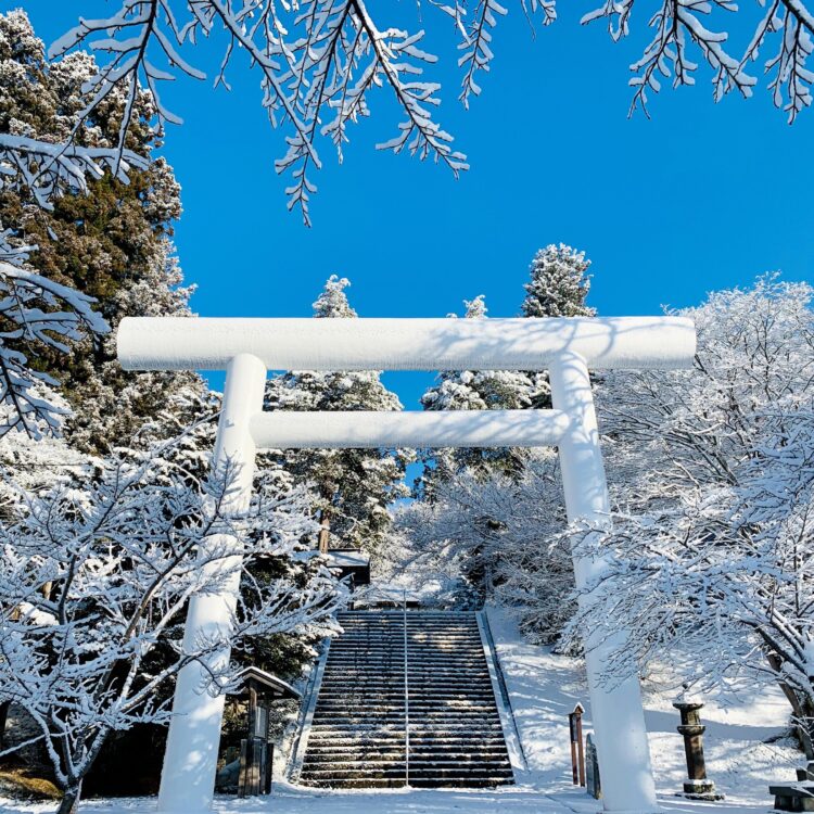 2026 土津神社 寺社仏閣 メイン_白銀の白大鳥居