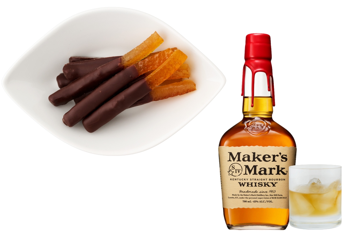 オレンジピールチョコ×「メーカーズマーク」のロック