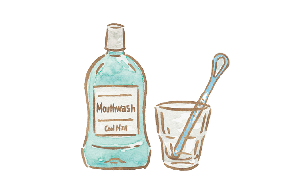 マウスウォッシュのイラスト