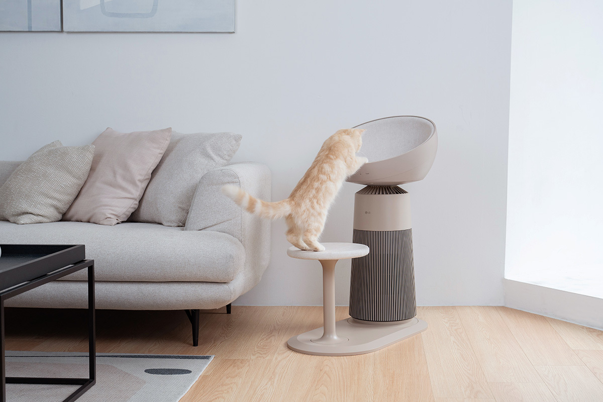 愛猫家と愛猫のためのマルチ機能空気洗浄機。