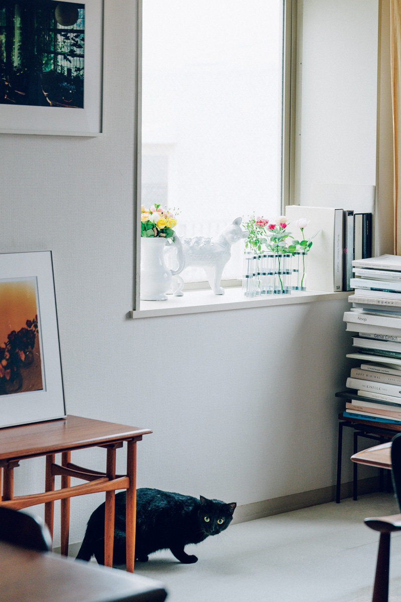 猫と花のある暮らし