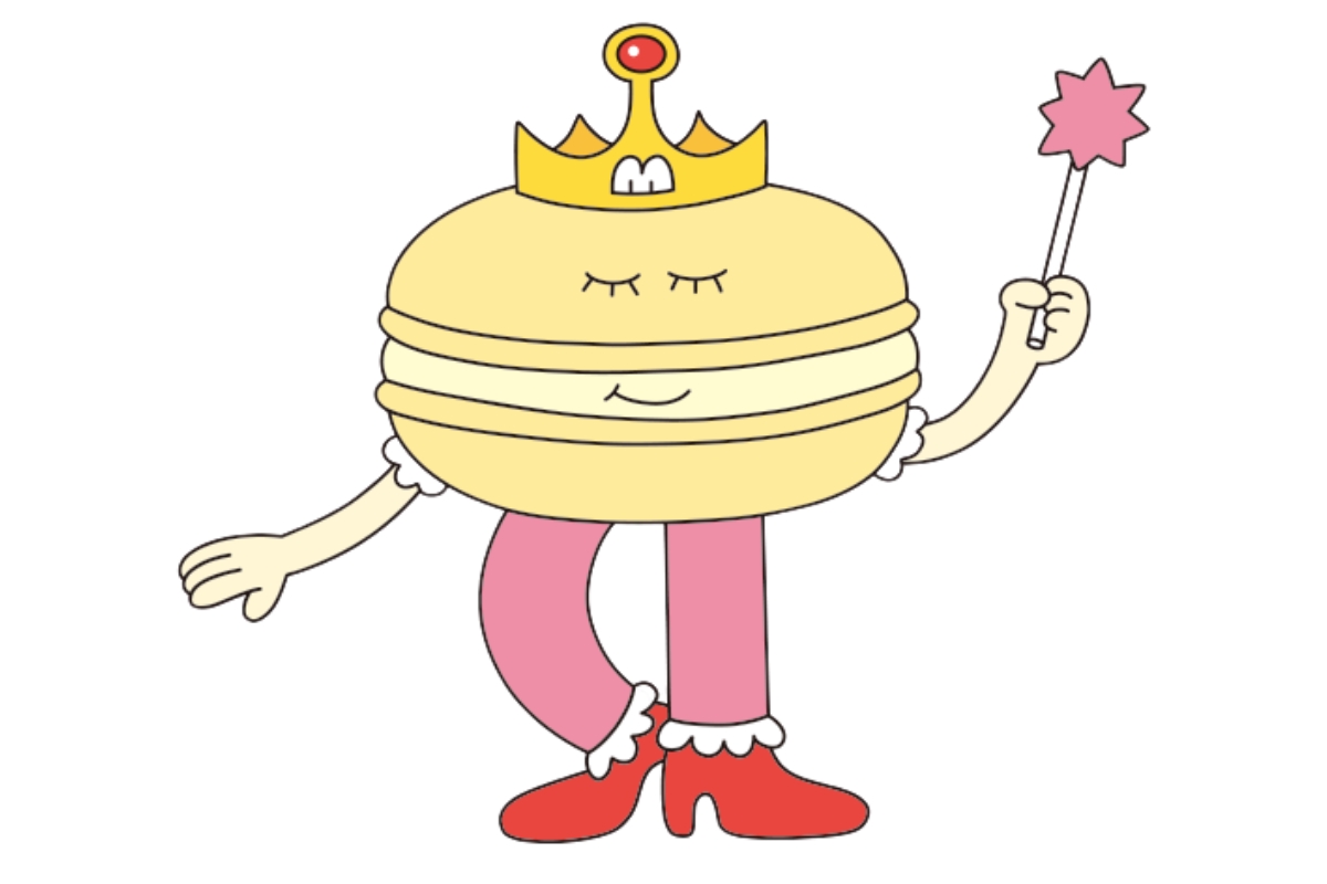 マカロンキャラクターのイラスト