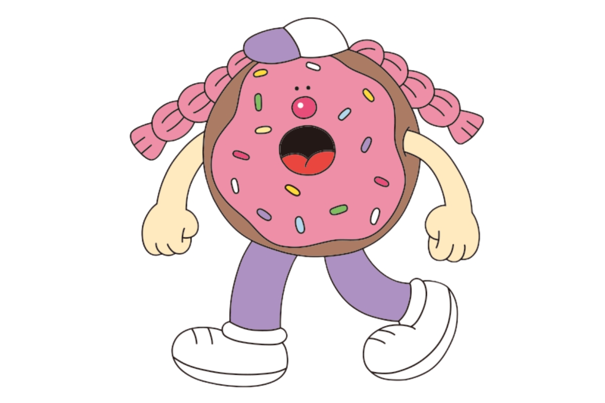 ドーナツキャラクターのイラスト