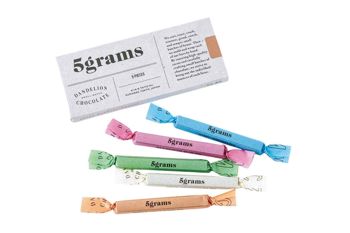〈ダンデライオン・チョコレート〉の「5grams 5pieces」