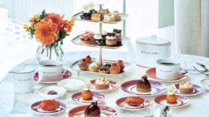 銀座でご褒美タイムを過ごすなら〈ブルガリ〉で伝統菓子のアフタヌーンティを。