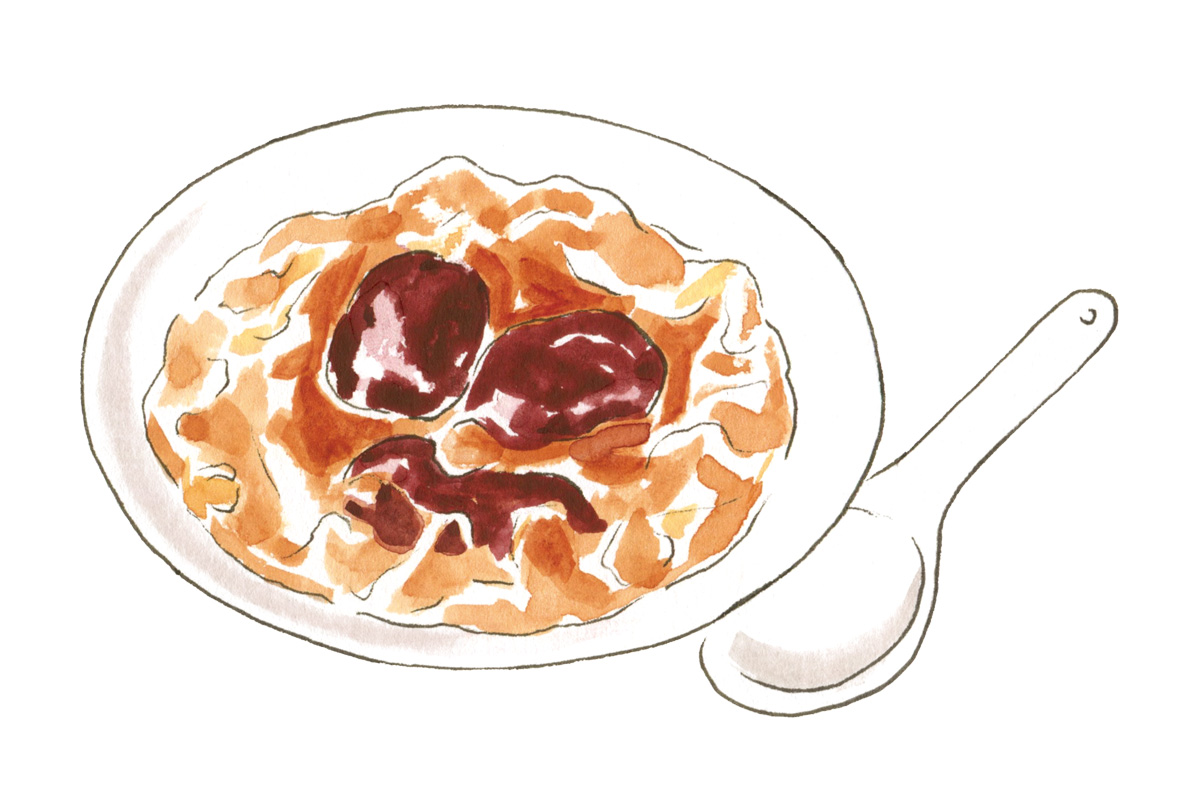 〈甘露〉の「紅棗桃膠(ほんざおたおじゃお)」