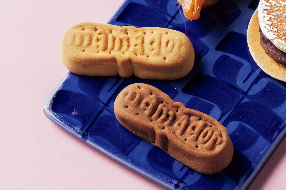 〈三万石 郡山本店〉の「ままどおる（上）チョコままどおる（下）」