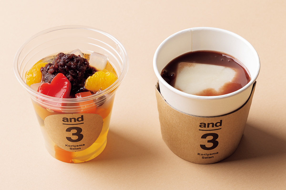 いつでもどこでも餡を気軽に、ライフスタイルに合う形。〈郡山製餡〉の「and3 あんみつ・and3 おしるこ」