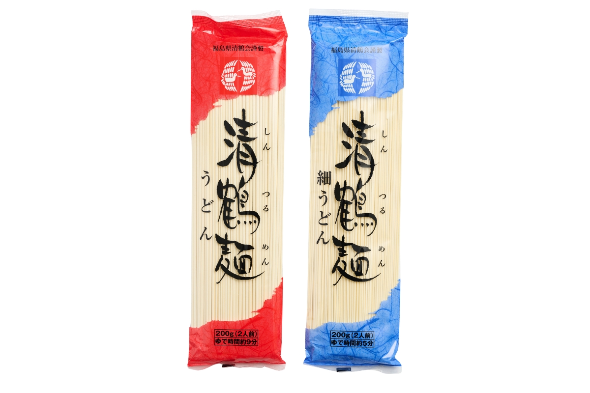 福島県福島エリアのご当地スーパーいちいの人気商品　福島で知名度No.1！ 「清鶴麺（うどん・細うどん）（会津製麺）」