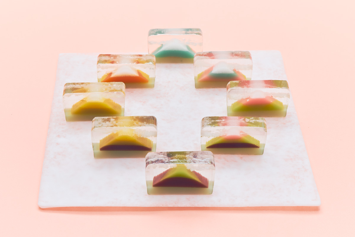 大井町の〈和菓子 結〉のアートな和菓子
