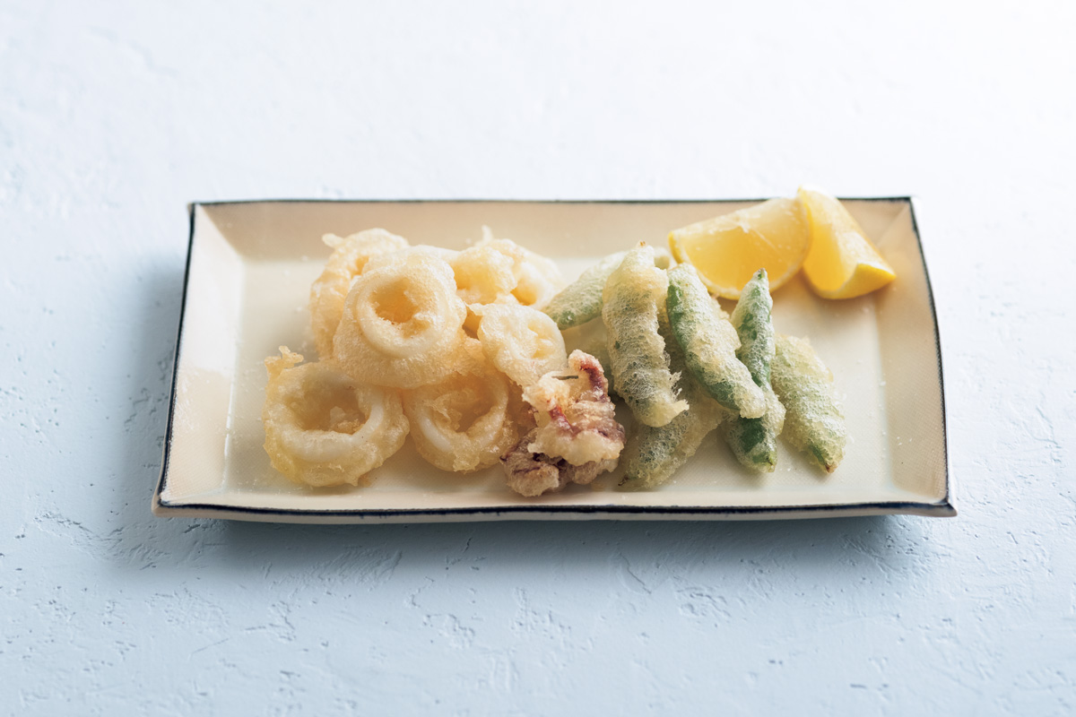 スナップエンドウの天ぷら