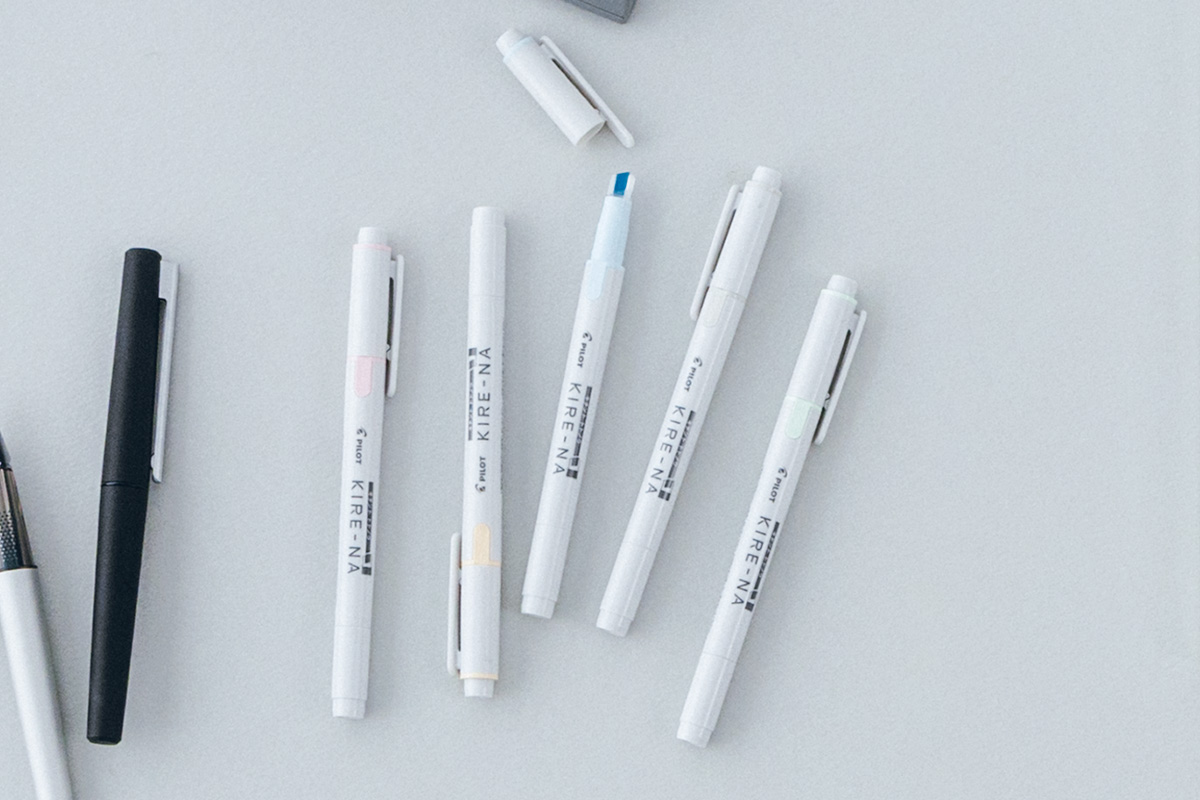 KREVAさんが選ぶ「使ったらスゴさがわかる」文房具6. 〈パイロット〉の「キレーナ ペールトーン5色セット」