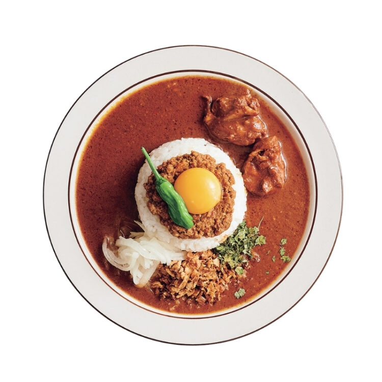 あいがけカレー(チキン&キーマ)1,
500円。 あいがけカレー(チキン&キーマ)1,
500円。