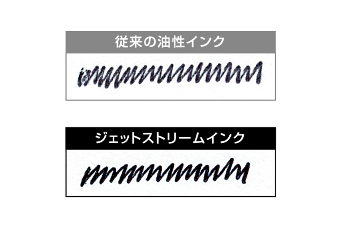 文房具ソムリエ・石津ヒロシさん選定「書き味のいいボールペン」　握りやすく、なめらかな書き味で長時間の筆記でも疲れにくい。ジェットストリーム アルファゲル（三菱鉛筆）