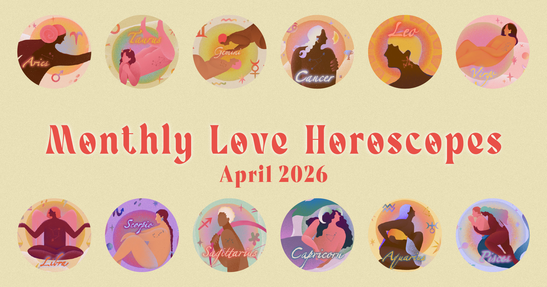 【12星座別恋愛運】今月、新しい愛の波が到達しそうな星座は？｜2026年4月