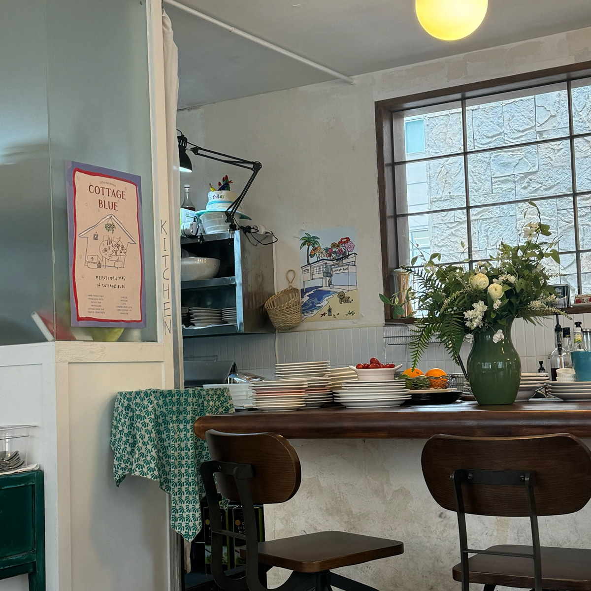 森香澄連載　ソウル　カフェ　朝ごはん〈COTTAGE BLUE〉（ソウル・弘大）