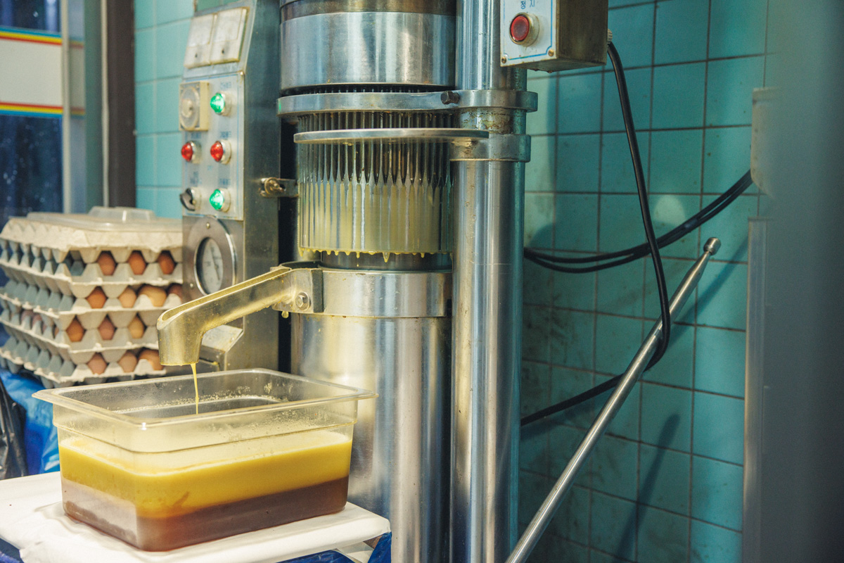 特製麺に搾りたての油が絡む、ファン急増中のエゴマ油そば。〈清流壁〉の「エゴママッククス」