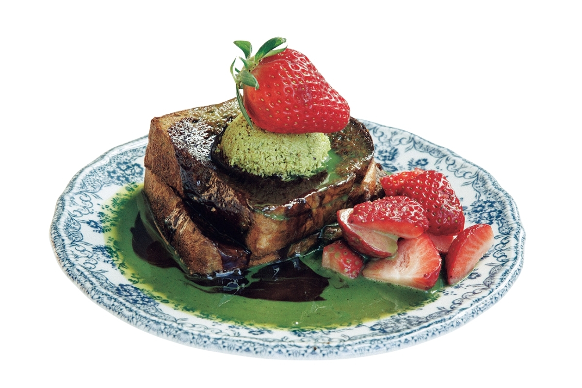 ドゥチョンクは、1日限定50～100個の早い者勝ち。〈Tournesol〉の「抹茶ドバイフレンチトースト」