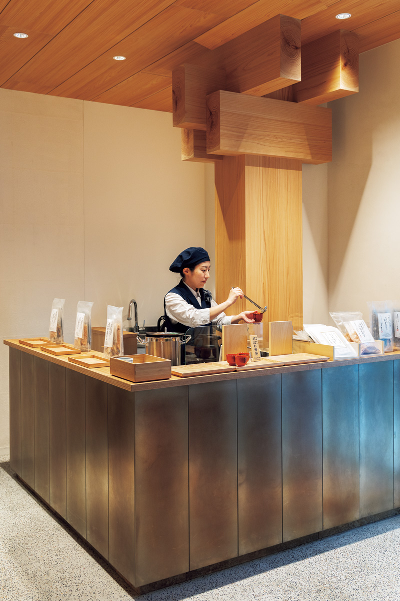 東京銀座 茅乃舎　銀座の手土産　試飲コーナー