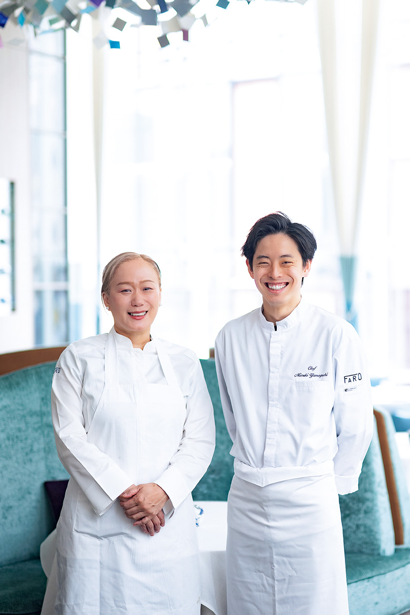 銀座　　レストラン　FARO　資生堂　山口シェフ　加藤パティシェ