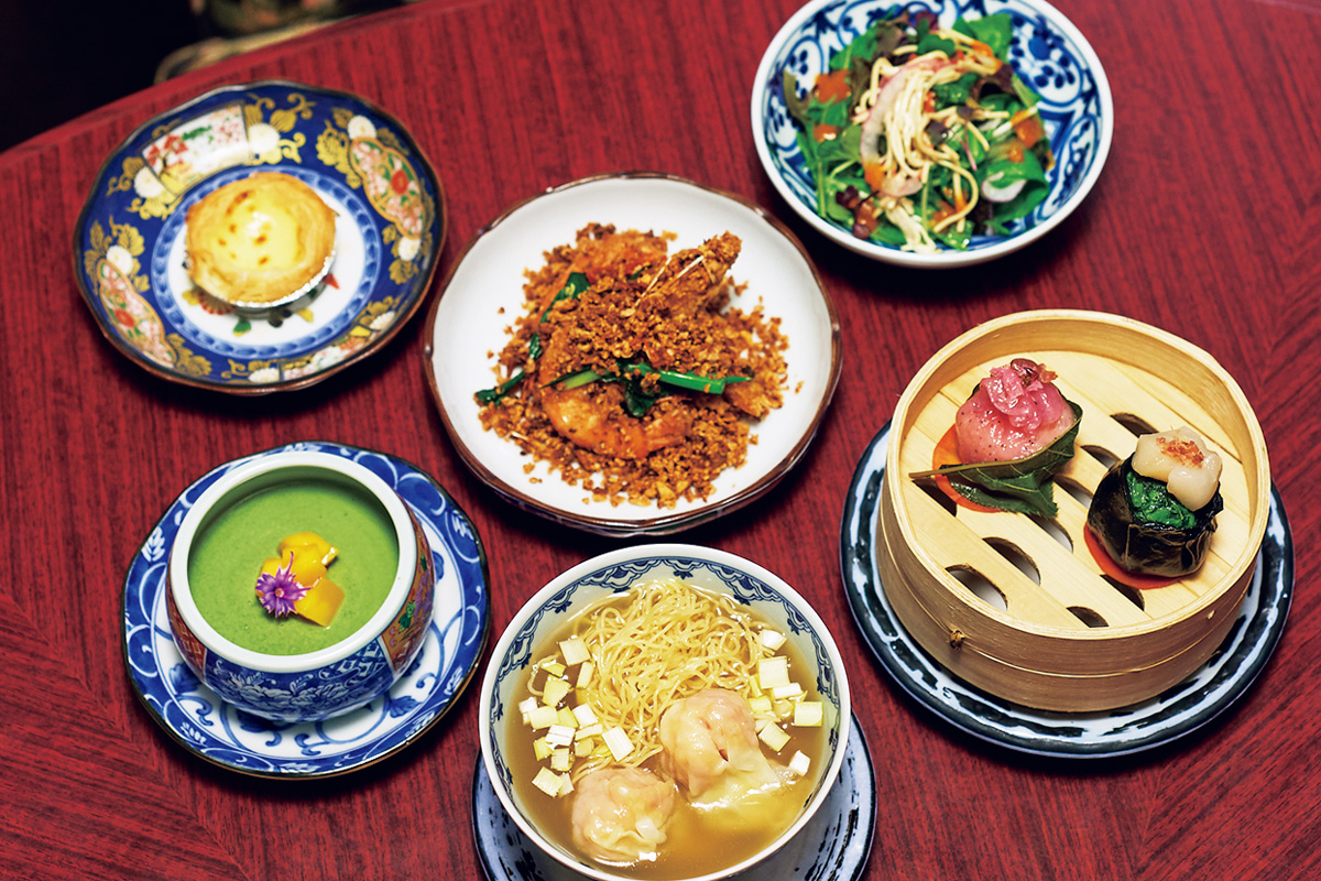 銀座 お得な中華ランチ 〈喜記 銀座店〉の「平日限定海老ワンタン麺御膳」2,500円
