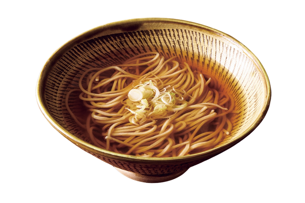 お得な銀座ランチ　〈銀座 木挽そば〉の「かけそば」1,200円