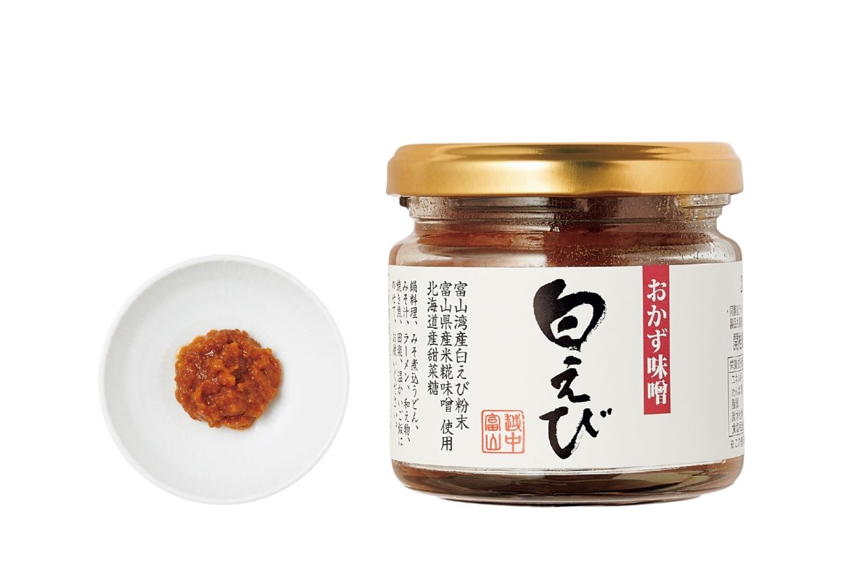富山県〈トナミ醤油〉の「おかず味噌 白えび」