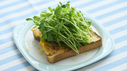 【豆苗レシピ】5分で完成！食べたら沼る絶品トースト