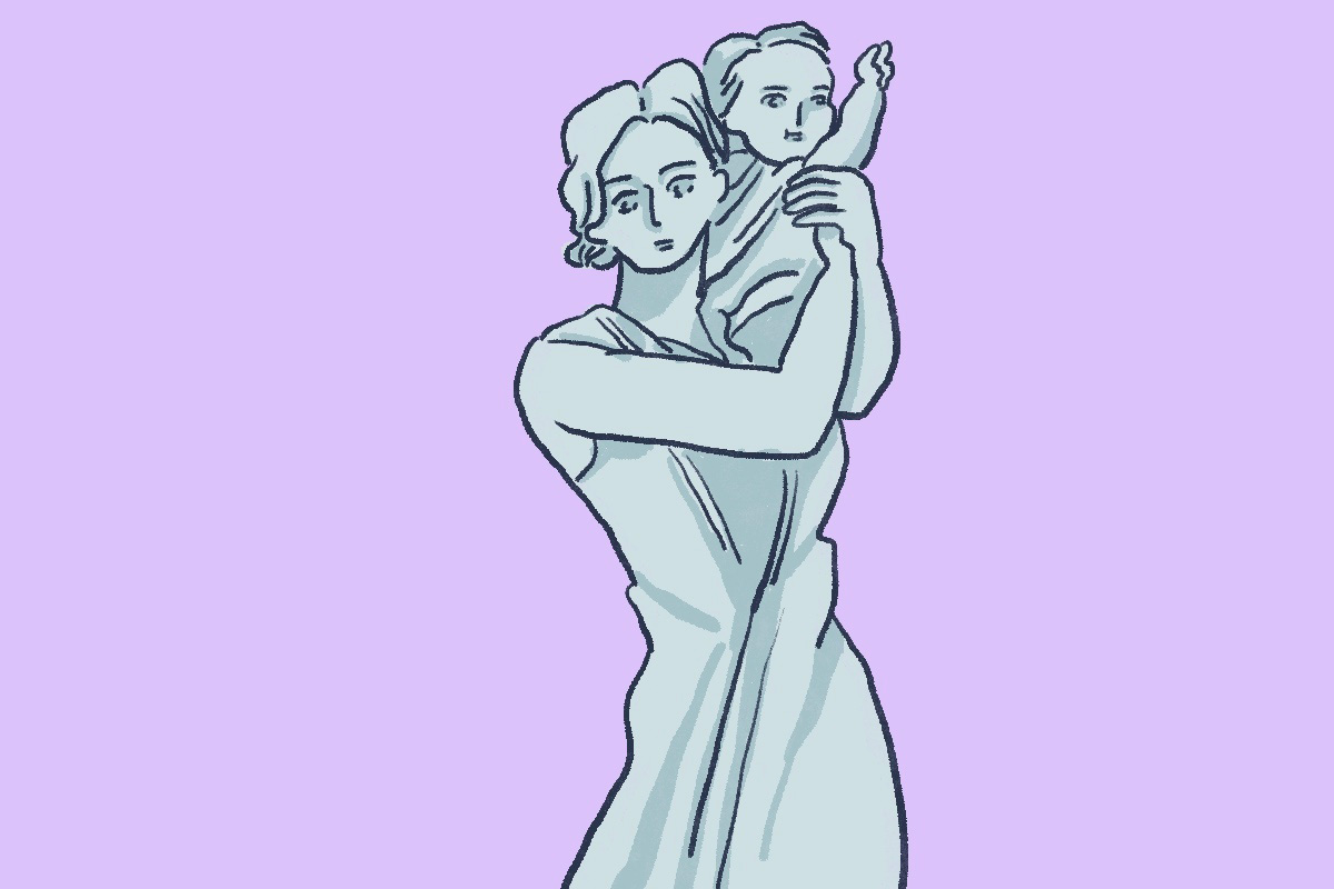 母と子の像
