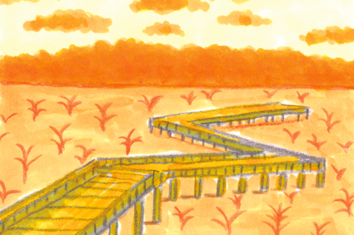 春国岱のイラスト