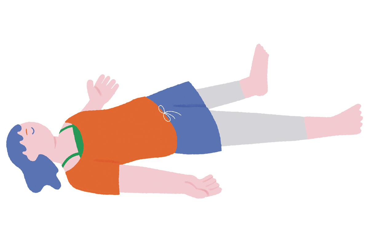 屍のポーズ ヨガポーズ イラスト