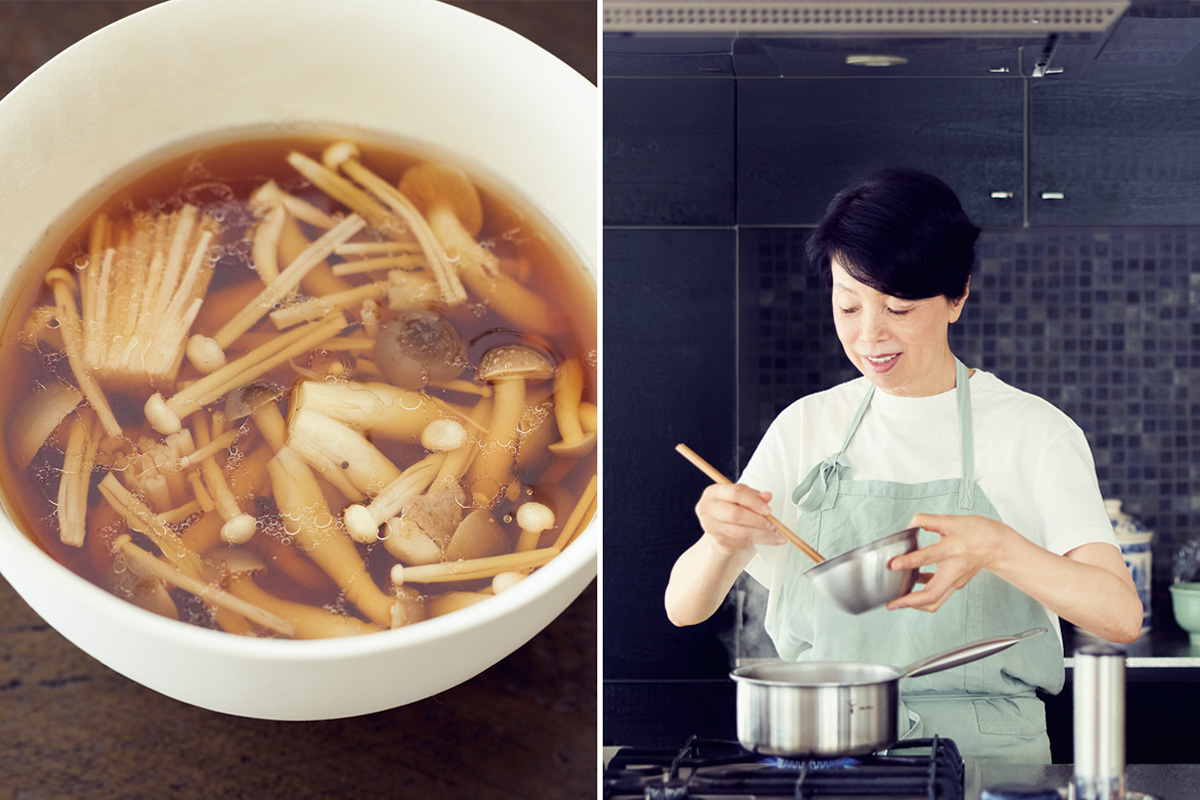 料理家ウー・ウェンさんの「救世主スープ」6選。野菜のうまみや風味がいいだしになるから、だしをとる必要なし。白胡椒と黒酢をきかせたきのこたっぷりのスープ(酸辣湯)は、卵をといたりうどんを入れたりとアレンジも楽しい。 料理家ウー・ウェンさんの「救世主スープ」6選。野菜のうまみや風味がいいだしになるから、だしをとる必要なし。白胡椒と黒酢をきかせたきのこたっぷりのスープ(酸辣湯)は、卵をといたりうどんを入れたりとアレンジも楽しい。