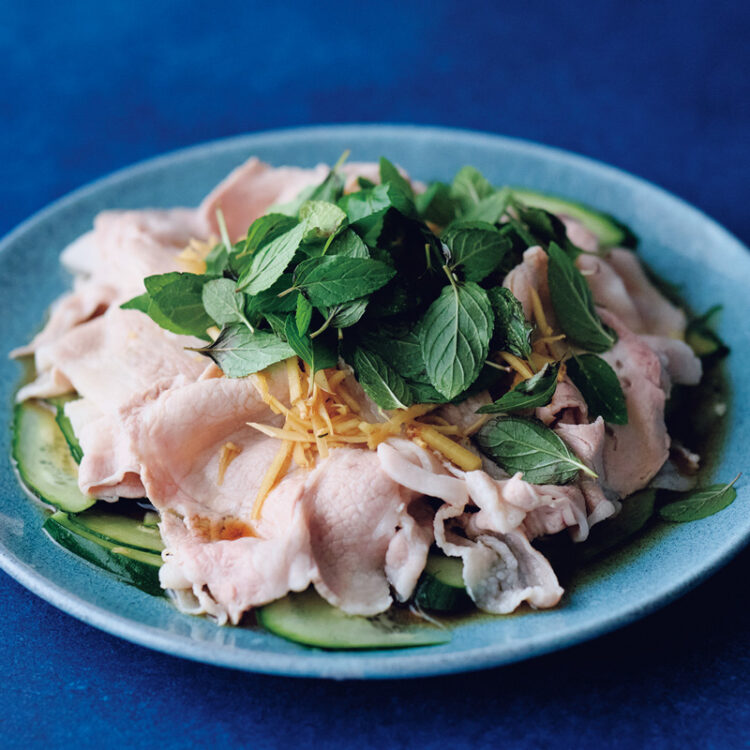 東山広樹さんの「豚しゃぶミント」レシピ。